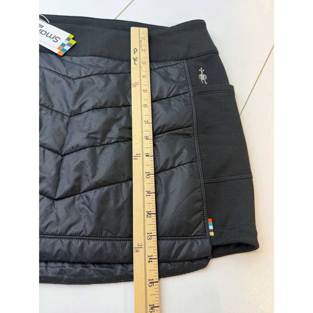 Smartwool Smartloft Pull‎ On Skirt Women M Black Quilted Insulated Gorpcore NEW
